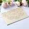 Rodvanvo 20 Pcs Laser Cut Wedding Invitations Card Pocket with Envelope for Birthday Party Baby or Bride Shower Invite suitable for 5 * 7 Inches Insert Paper (Champagne)